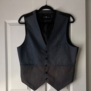 Marc Ecko Medium Two-Tone Men's Vest in Navy and Charcoal